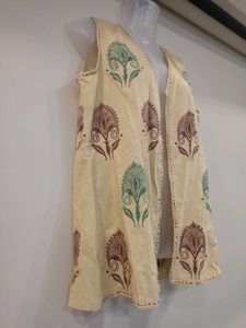 Printed Sleeveless koti jacket