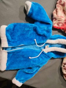 Cute Blue Fuzzy Jacket