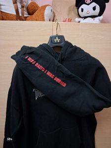 Black Graphic Print Hoodie