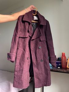 Burgundy Wool Coat