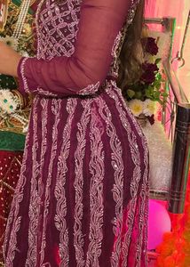 Pink Embroidered Anarkali Kurta