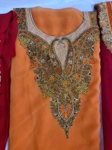 Embroidered Salwar Kameez Suit Fabric With Dupatta