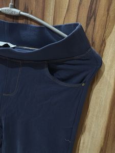 Navy Blue Stretch Leggings