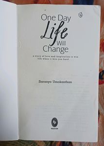 *Rs. 90/-* One Day Life Will Change By Saranya U