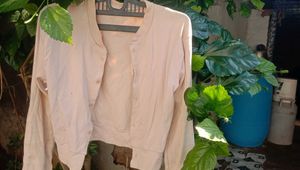 Beige Cropped Cardigan