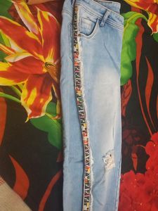 Ethnic Denim Skinny Jeans