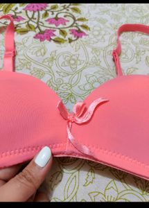 Peach Women Padded Bra