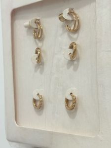 Pack Of 3 Zara Gold Earrings
