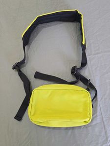 ZARA Neon Green Rubberised Crossbody Bag