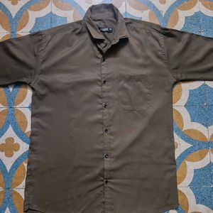 Men's Brown Long Sleeve Shirt