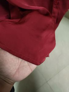 Red Satin Top