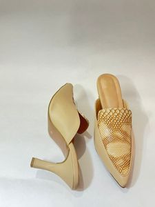 Beige Pointed Heels