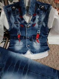 Denim Vest &amp; Jeans Set