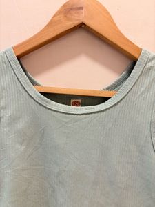 Mint Ribbed Crop Top