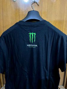 MONSTER ENERGY BLACK COTTON TSHIRT L(42)