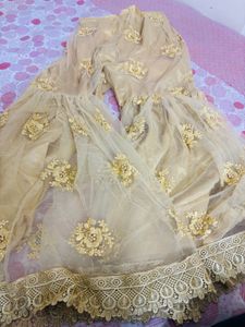 Elegant Purple Velvet Sharara Suit