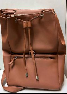 Brown bagpack