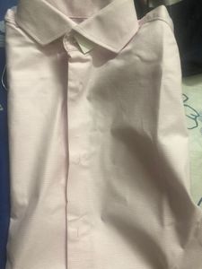 Pink textured solid shirt for men