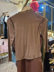 Leather Brown Dress with Top