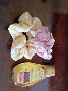Almond Hair Oil with 2 scrunchies
