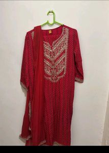 Libas Set🔥🔥 XL Kurti With Pant And Dupatta