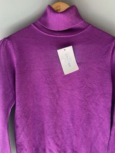 Purple Turtleneck Sweater