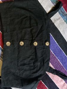 Cute Black Skirt with Buttons