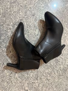 Black Leather Ankle Boots