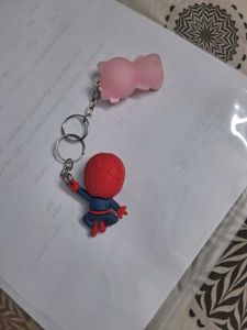 Spiderman &amp; Hello Kitty Keychains [ High quality ]