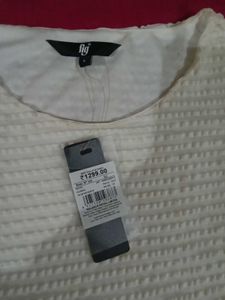 FIG White Textured Dress | New With Tag🏷 | Size L