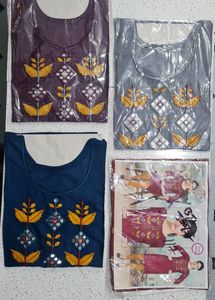 🎉Sale🎀 Colorful Mirror Work Kurti 2pc