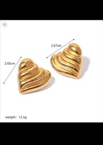 New Gold Heart Earrings