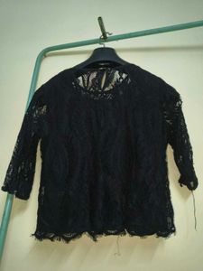 Classy Black Netted Top