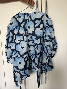 Floral Print Wrap Top