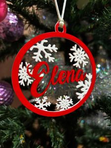 Snowflake Ornament custom name