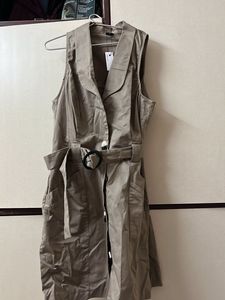 Sleeveless Trench Dress