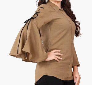 BELL SLEEVES with A concealed placket