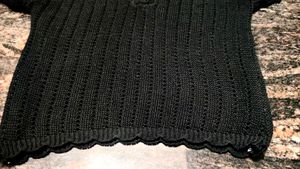 Cute Black Knit Top