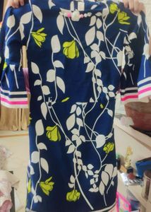 Floral Print Navy Dress