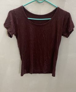 Burgundy Casual Tee