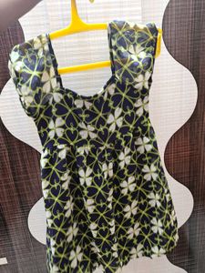 Summery Floral Sheer dress (size S)