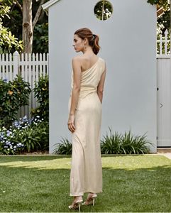 Shein Elegant One-Shoulder Maxi Dress (Size - S)