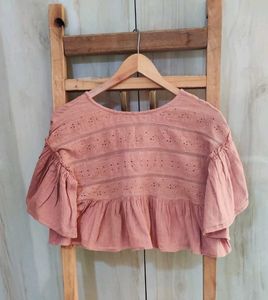 Brown Embroidery Work Top Size-34-36