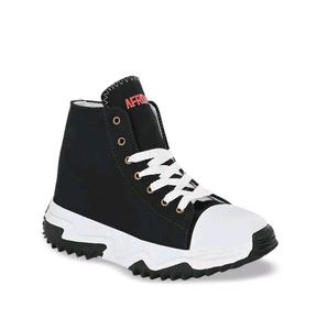 AfroJack Women Black N White Sneakers