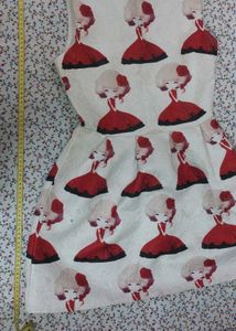 White Print Sleeveless Dress