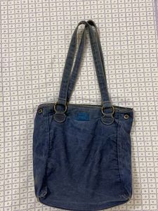 Vintage Blue denim Tote Bag