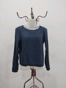 Denim Long Sleeve Top