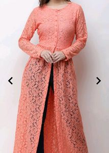 Lace Tunic Side Slit Top