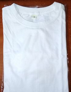 Full Sleeve - Men's Premium Cotton White T-shirt