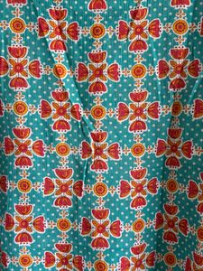 S - 34-36, Global Desi Blue Floral Print Top